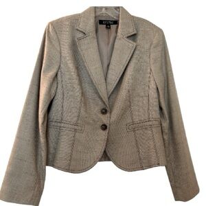 KASPER blazer, light brown, sz 10, two button, 2 pockets, lined. New, never worn